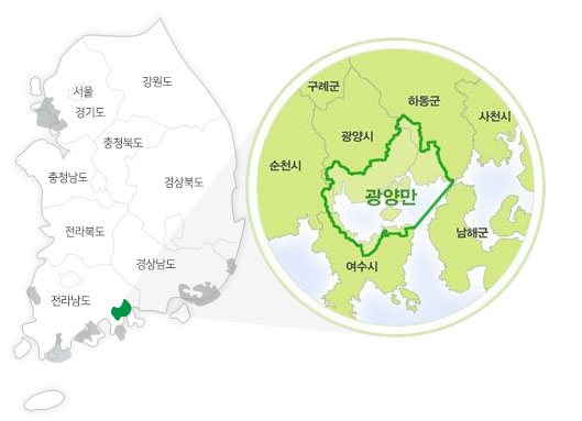 광양만 지도