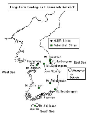 우리나라의 ILTER 대상지역